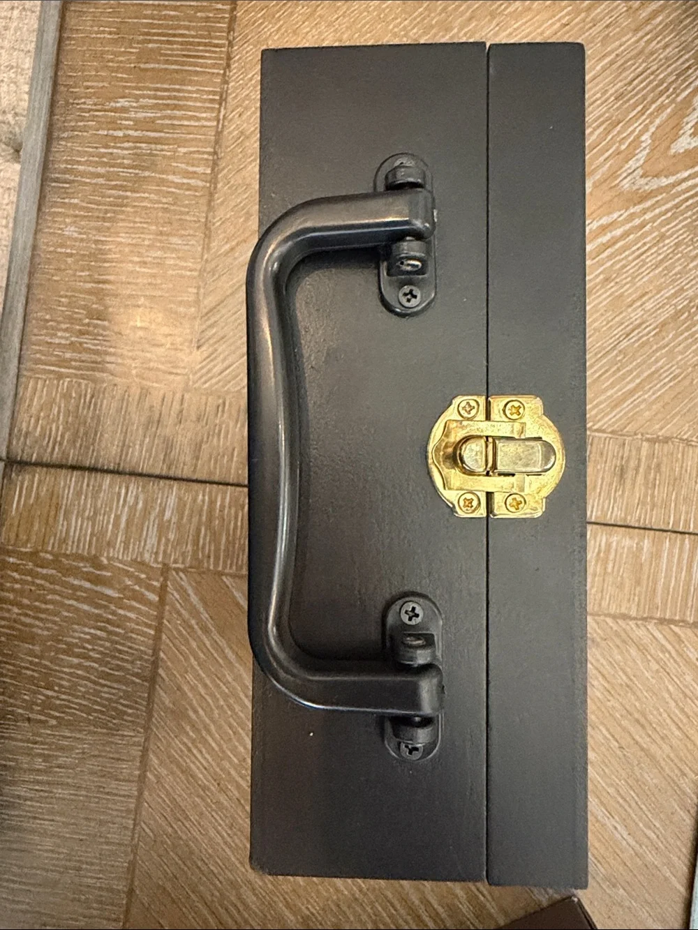Ring Security Box for ring bearer - Black and Gold